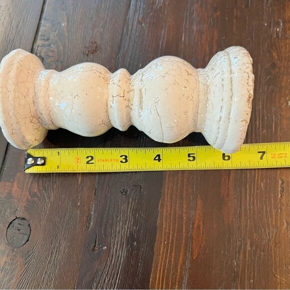 Set of 2 White Pedestals Heavy - Picture 4 of 5